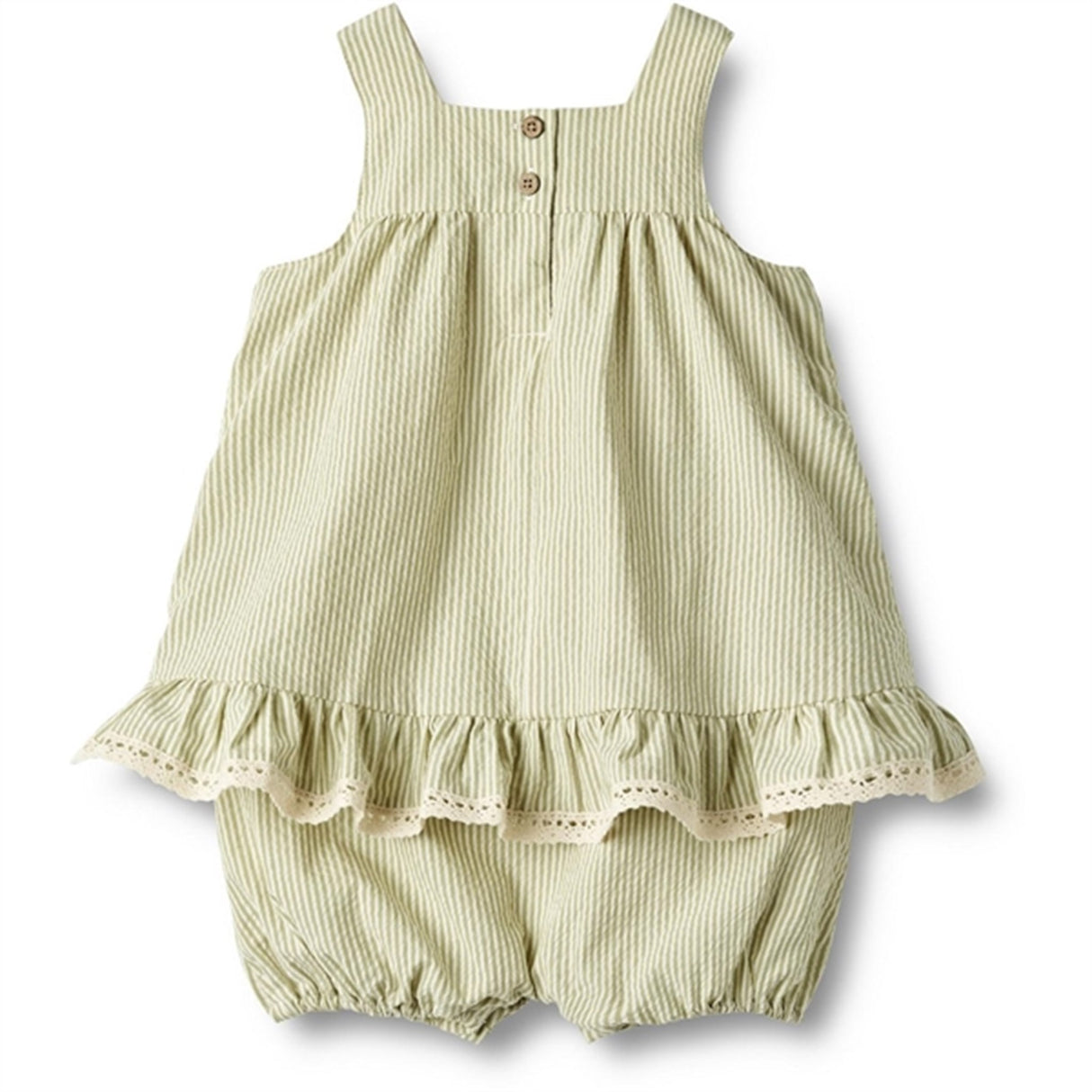 Wheat Green Stripe Dress Suit Harriet