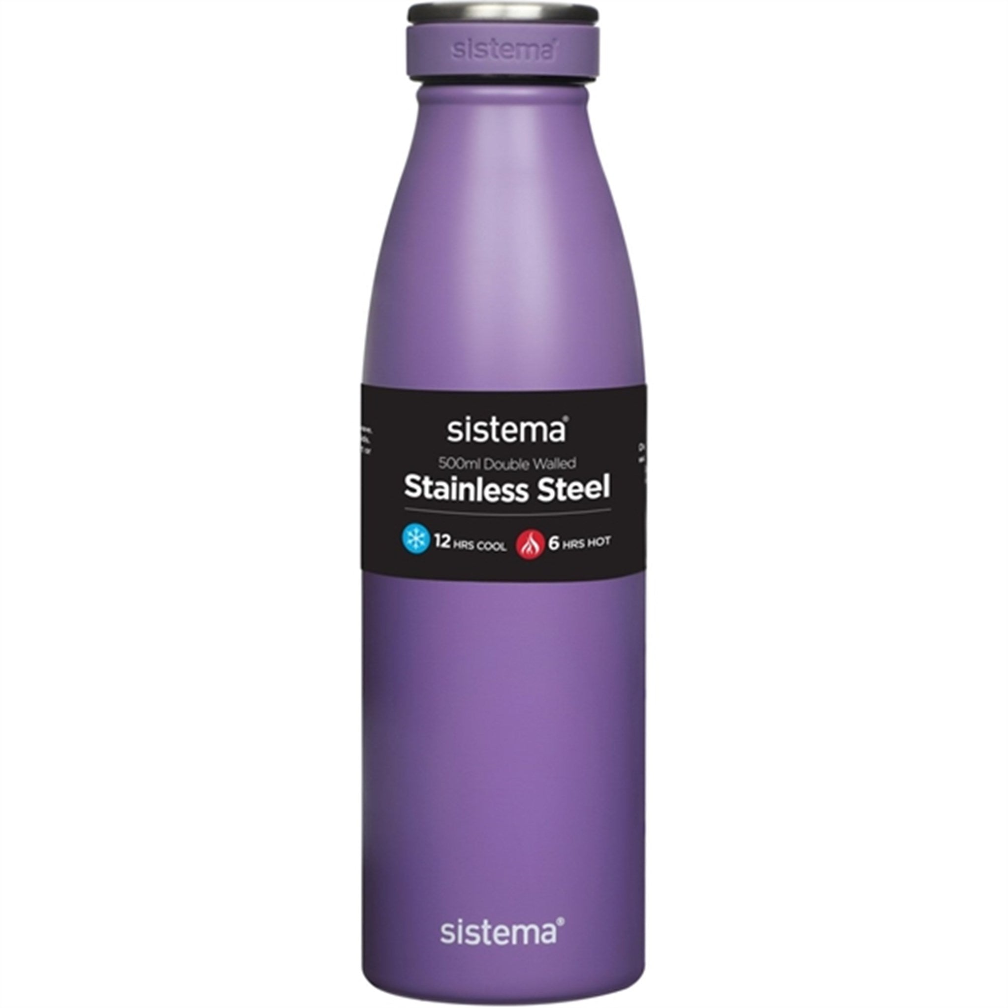 Sistema Stainless Steel Drink Bottle 500 ml Misty Purple