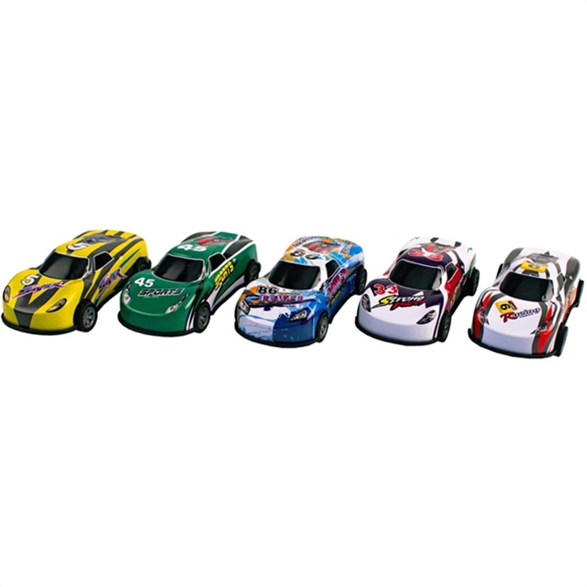 Magni Race Cars With Pull Back 5 Pieces Multi