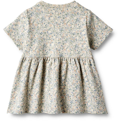 Wheat Sandshell Mini Flowers Jersey Dress Anna 2