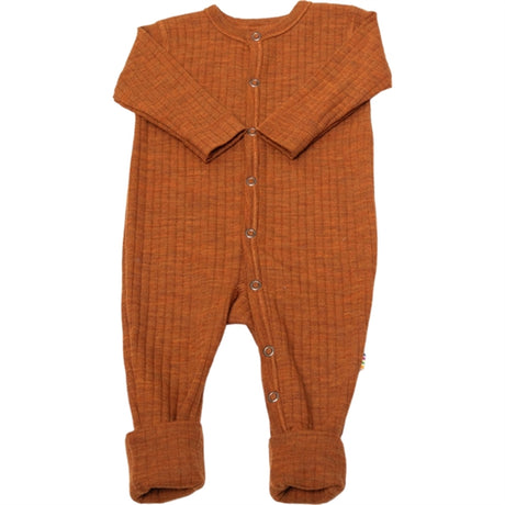 Joha Wool Orange Nightsuit 2in1 Foot Basic