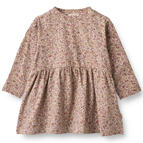 Wheat Grey Rose Flowers Sessa Jersey Dress