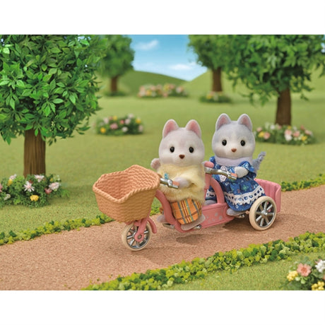 Sylvanian Families® Tandem Cycling Set Husky Sister & Brother 2