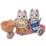 Sylvanian Families® Tandem Cycling Set Husky Sister & Brother 4