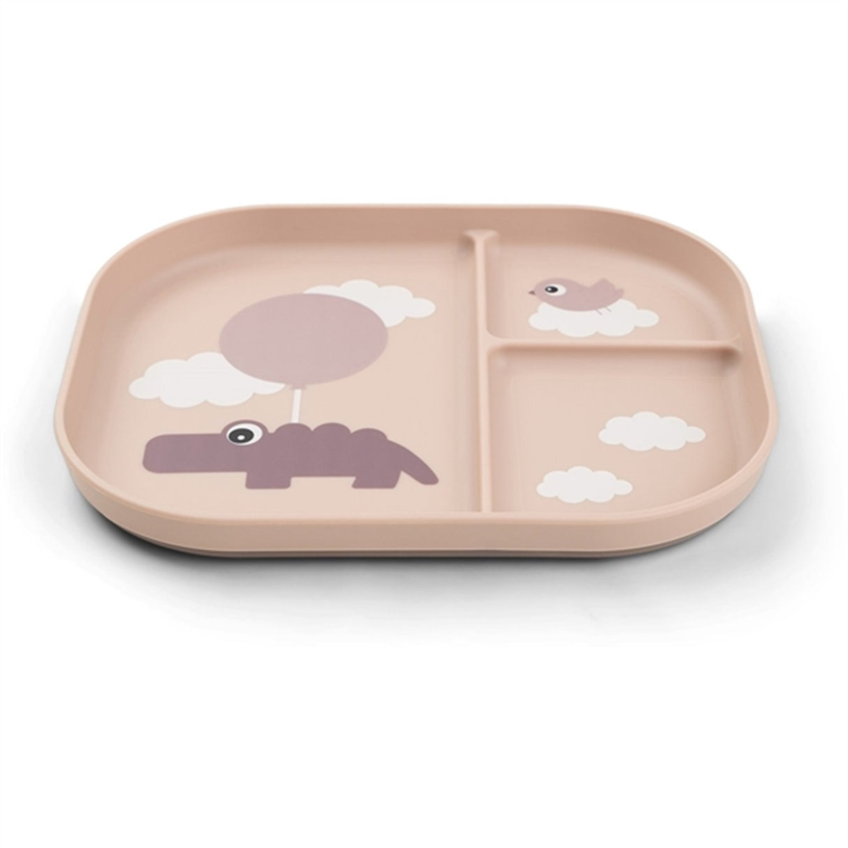 Done by Deer Foodie Divided Plate Happy Clouds Powder