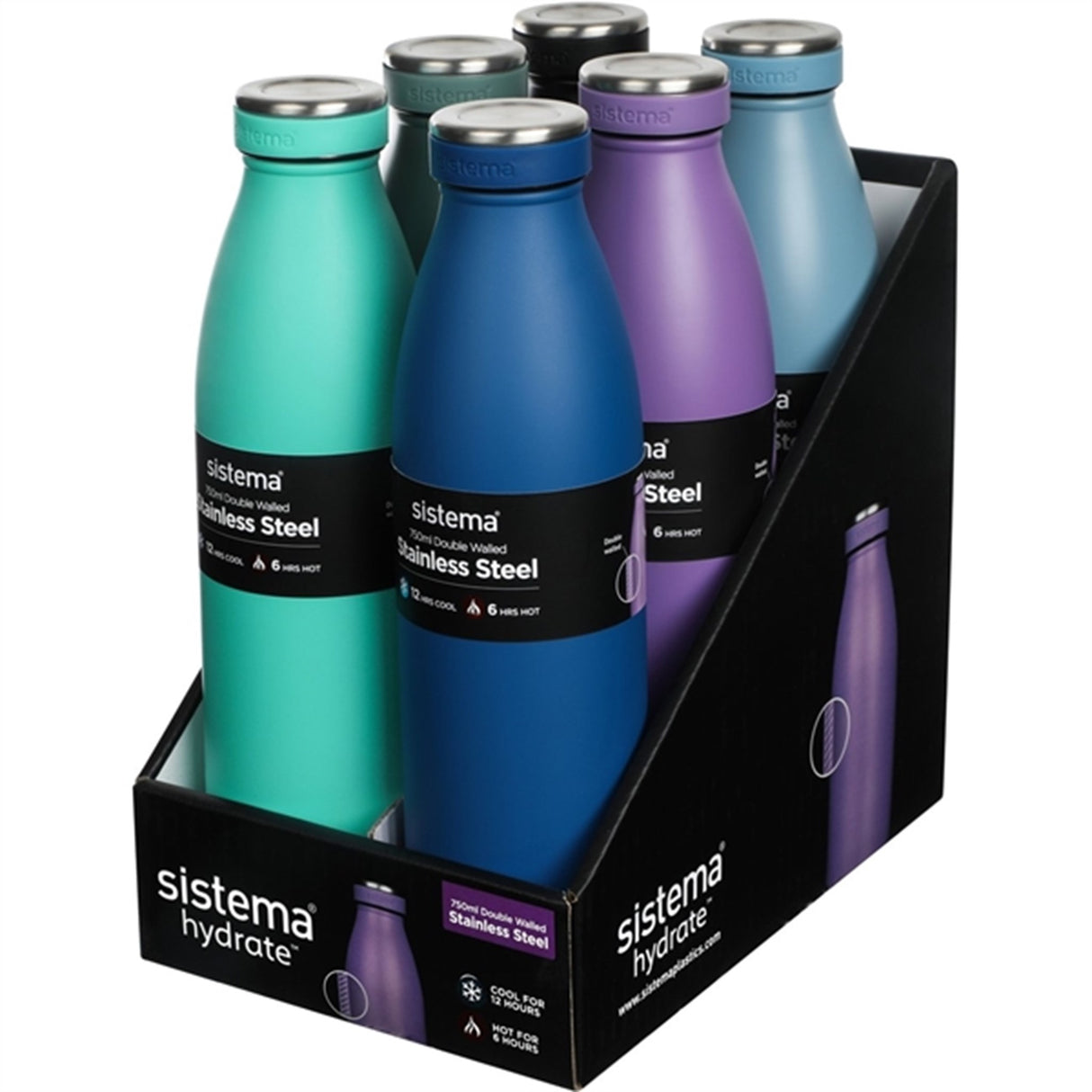 Sistema Stainless Steel Drink Bottle 750 ml Minty Teal