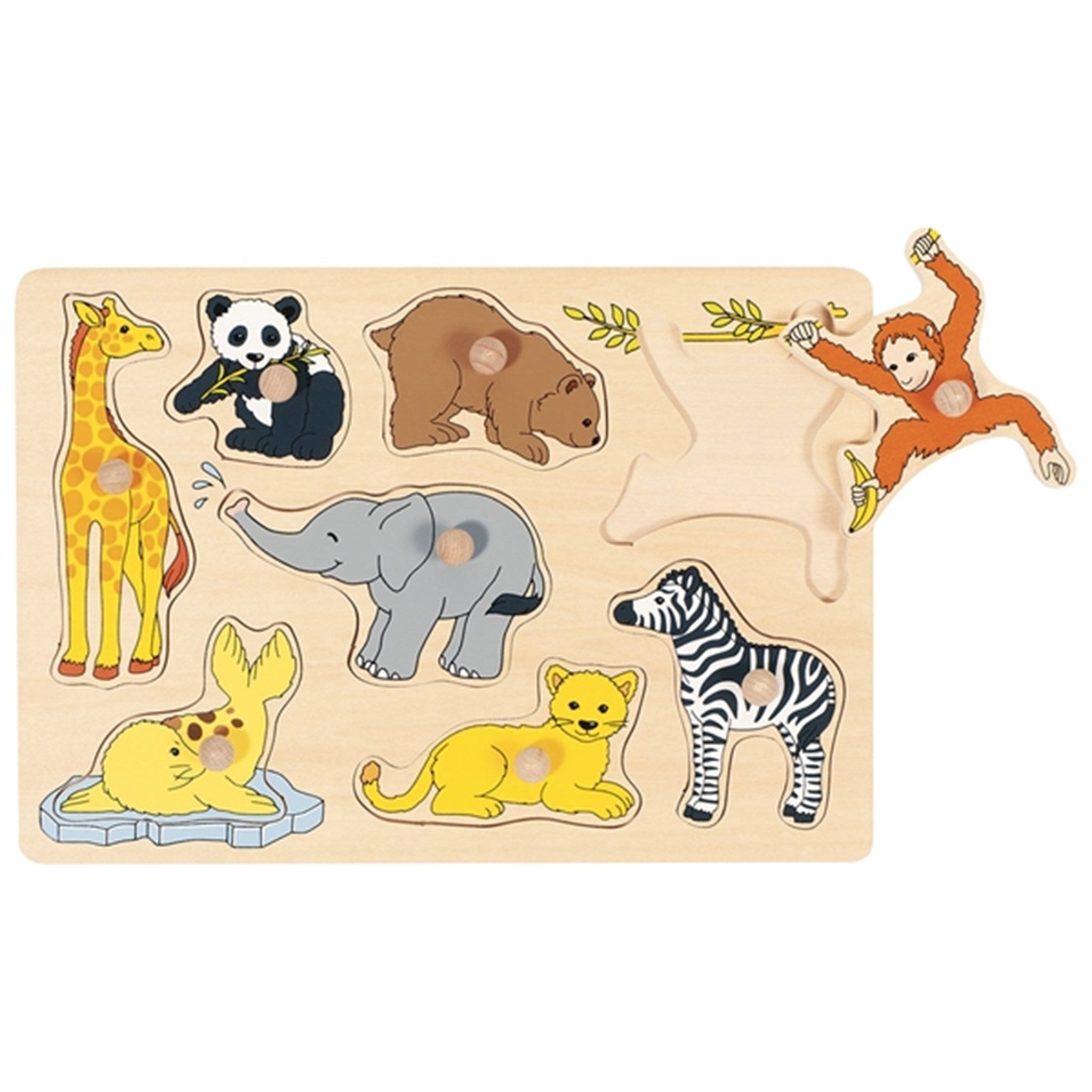 Goki Puzzle - Wild Baby Animals