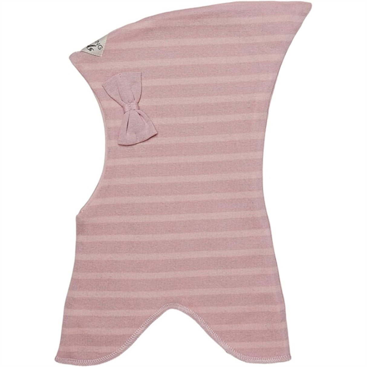 Racing Kids Balaclava Top Bow Stripe Cameo Rose / Dusty Rose