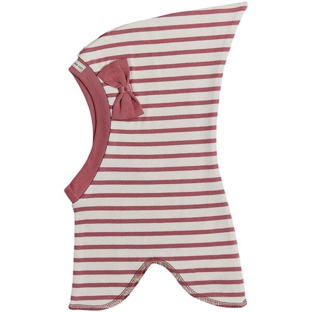 Racing Kids Balaclava Top Bow Stripe Light Rose/White