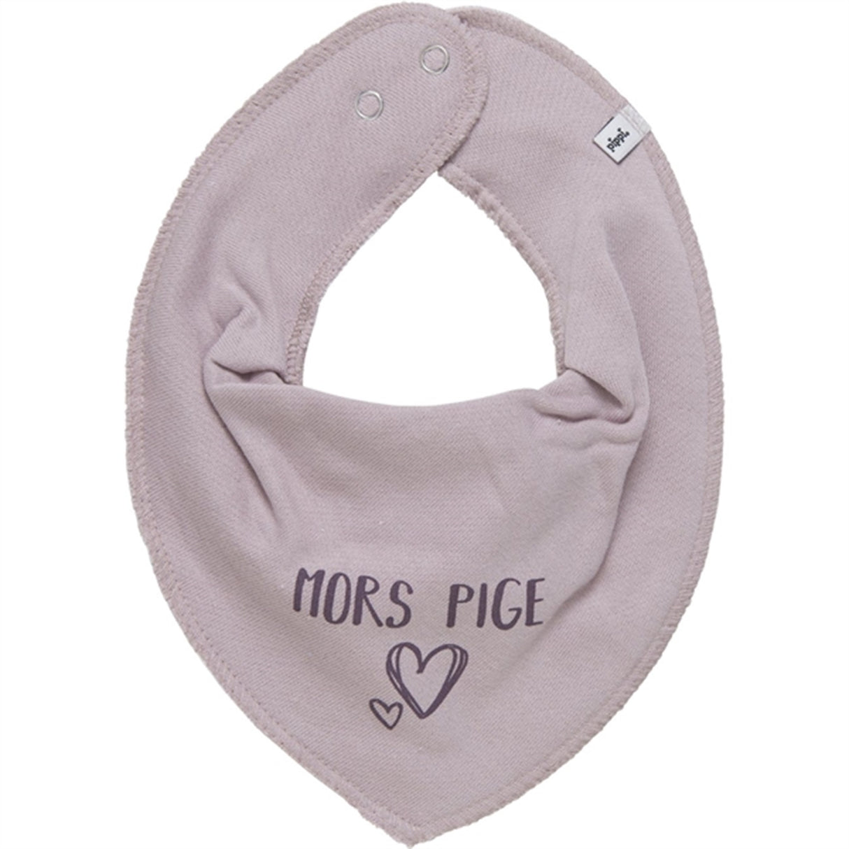 Pippi Bandana Bib with Text Violet Ice