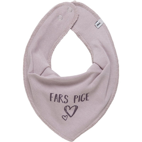 Pippi Bandana Bib with Text Violet Ice