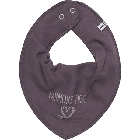 Pippi Bandana Bib with Text Plum