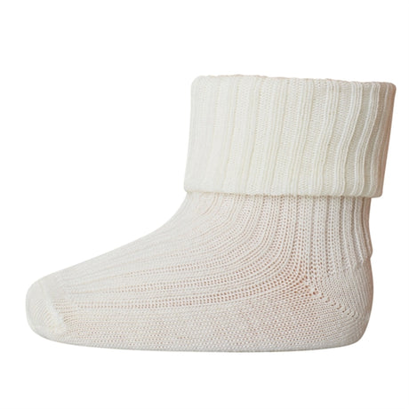 MP Wool Socks Rib 432 Snow White