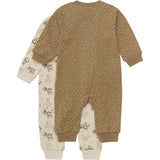 Pippi Nightsuit with Zipper 2-pack Whitecap Gray