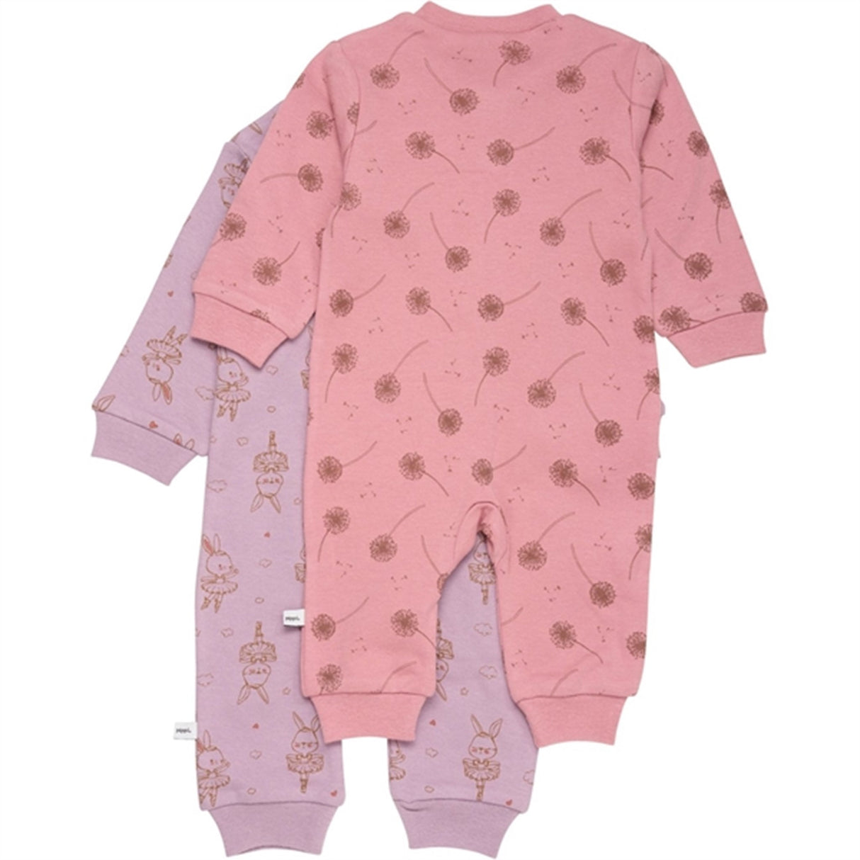 Pippi Nightsuit with Zipper 2-pack Dusty Rose