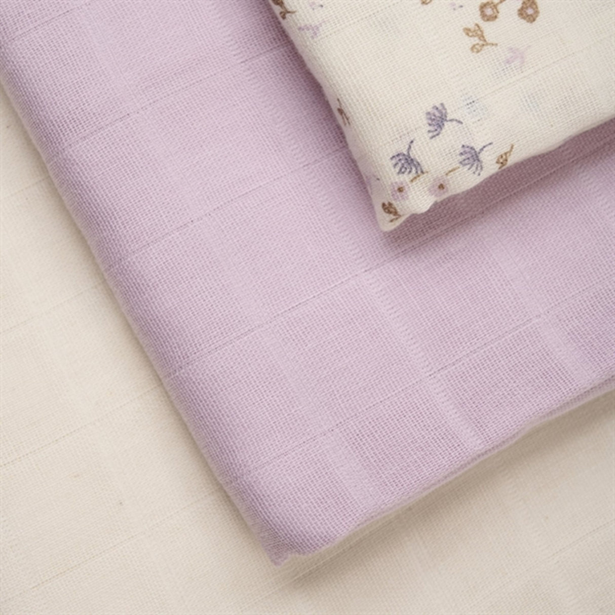 Pippi Organic Muslin Cloths 4-pack Burnished Lilac