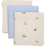 Pippi Organic Muslin Cloths 4-pack Celestial Blue 3