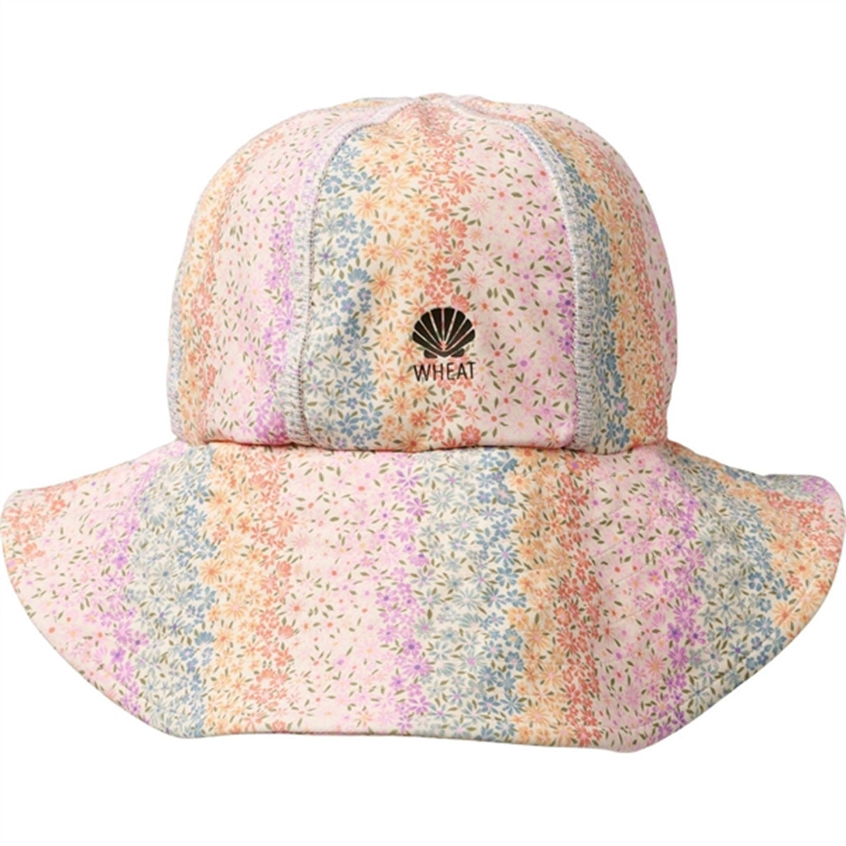 Wheat Rainbow Flowers UV Sun Hat 2