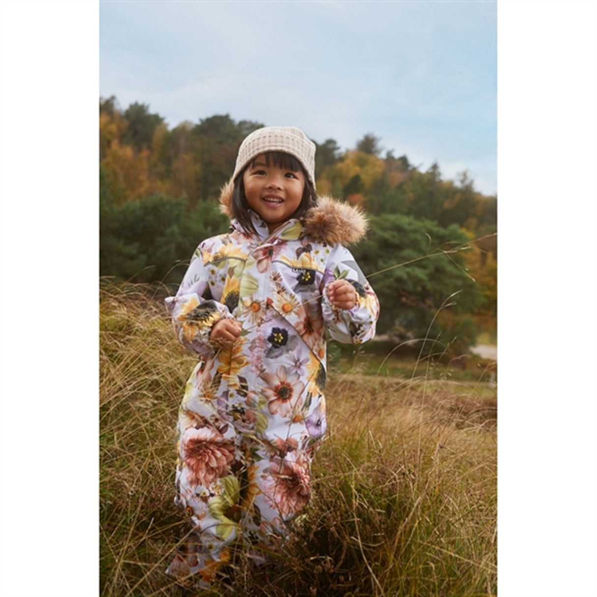 Molo Retro Flowers Polaris Fur Junior Snowsuit 2