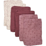 Pippi Organic Muslin Cloths 6-pack Old Rose 3