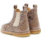 Angulus Starter Chelsea Boots With Zipper Nougat/Multi Glitter/Beige 3