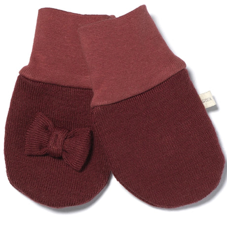 Racing Kids Mittens Baby Bow Dark Rose