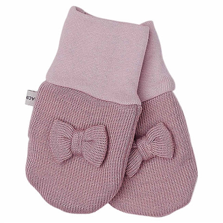 Racing Kids Mittens Baby Bow Dusty Rose