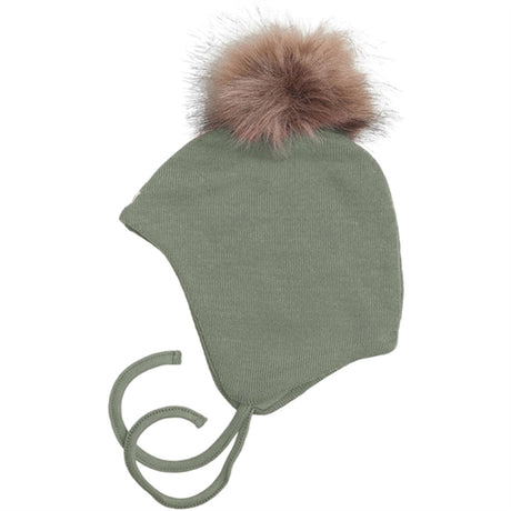 Racing Kids Baby Hat with Pom Pom Light Seagrass