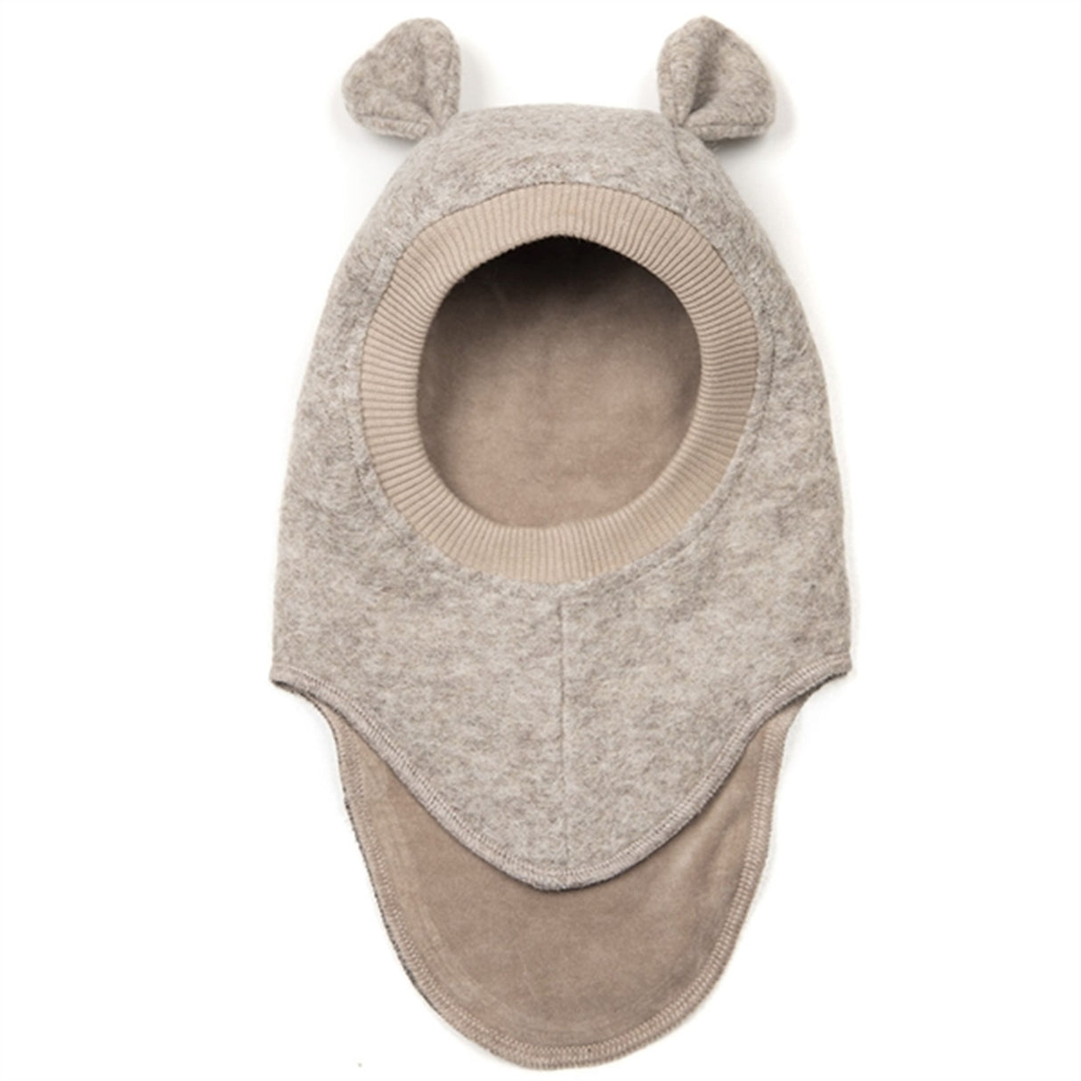 Huttelihut Balaclava Ears Soft Wool Plys Camel Melange