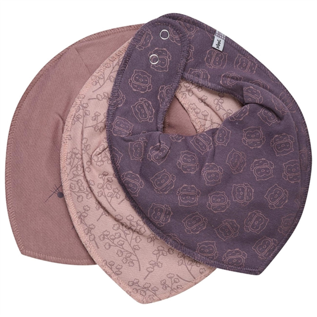 Pippi Bandana Bib 3-pack Burlwood