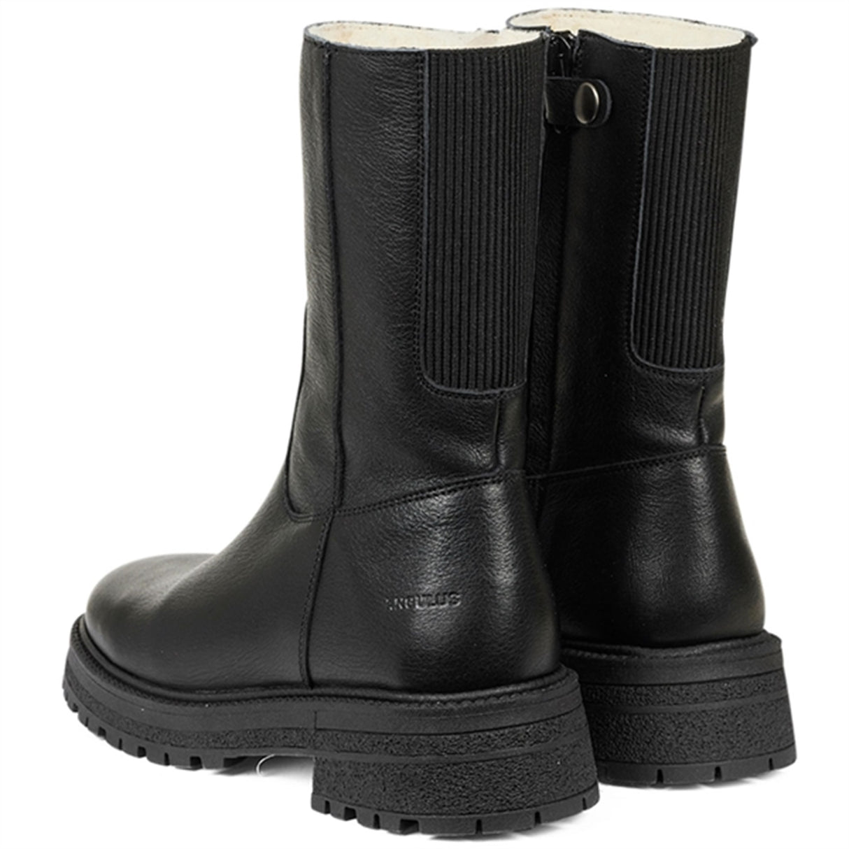 Angulus Mid-Cut Boots With Zipper Black/Black 5