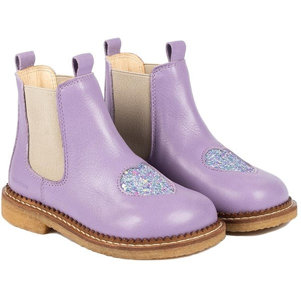 Angulus Chelsea Boots Lilac/Confetti Glitter/Elastic