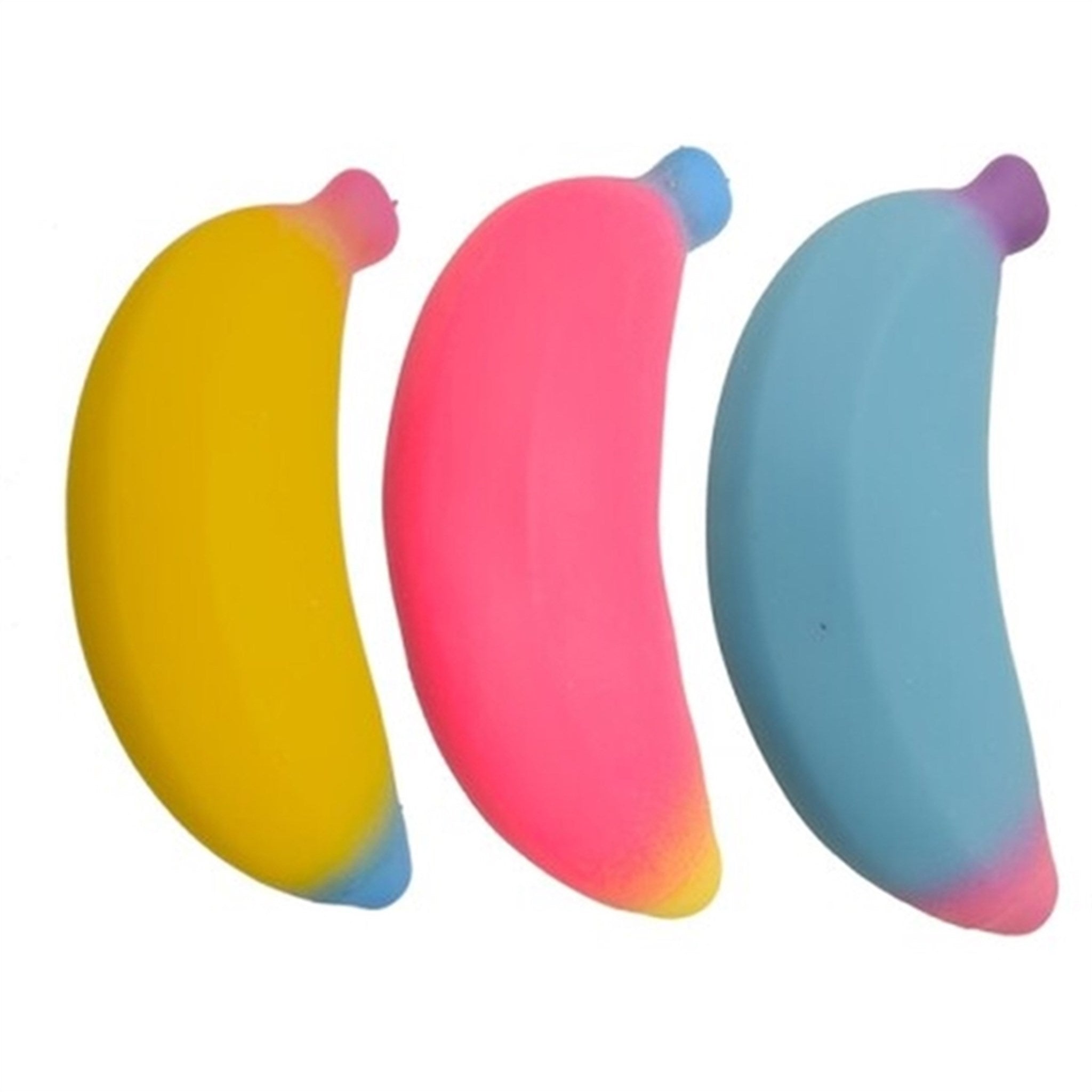 Pocket Money Fidget Banana Super Stretchable Rainbow Colored 14 cm - Assorted