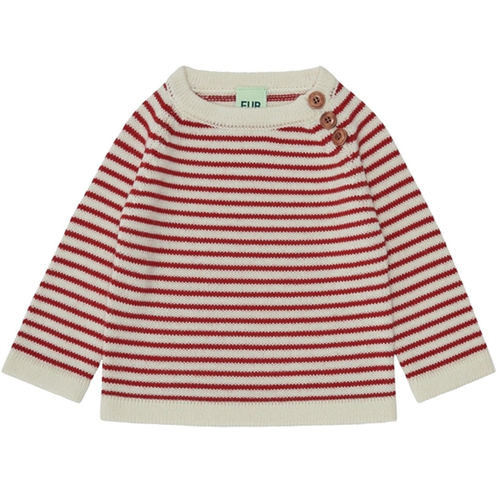 FUB Baby Sweater Ecru/Pure Red