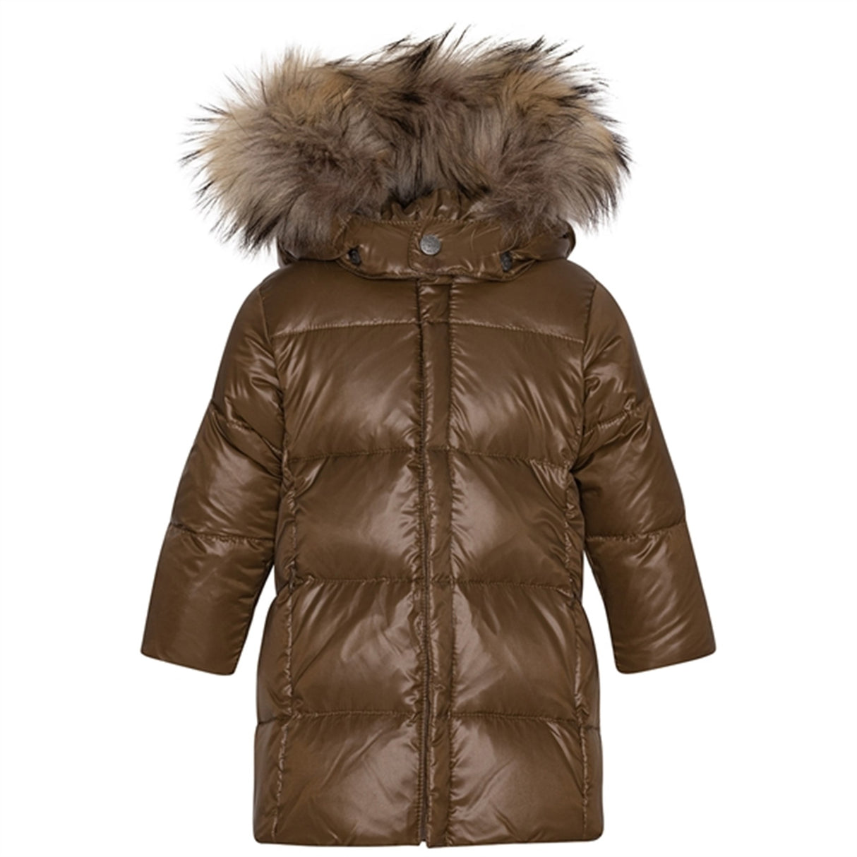 Ver de Terre Featherlight Baby Girls Down Coat w. Fur Kangaroo