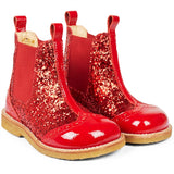 Angulus Chelsea Boots With Glitter Red/Red/Red Elastic