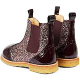 Angulus Chelsea Boots Bordeaux/Bordeaux Glitter/Elastic 3