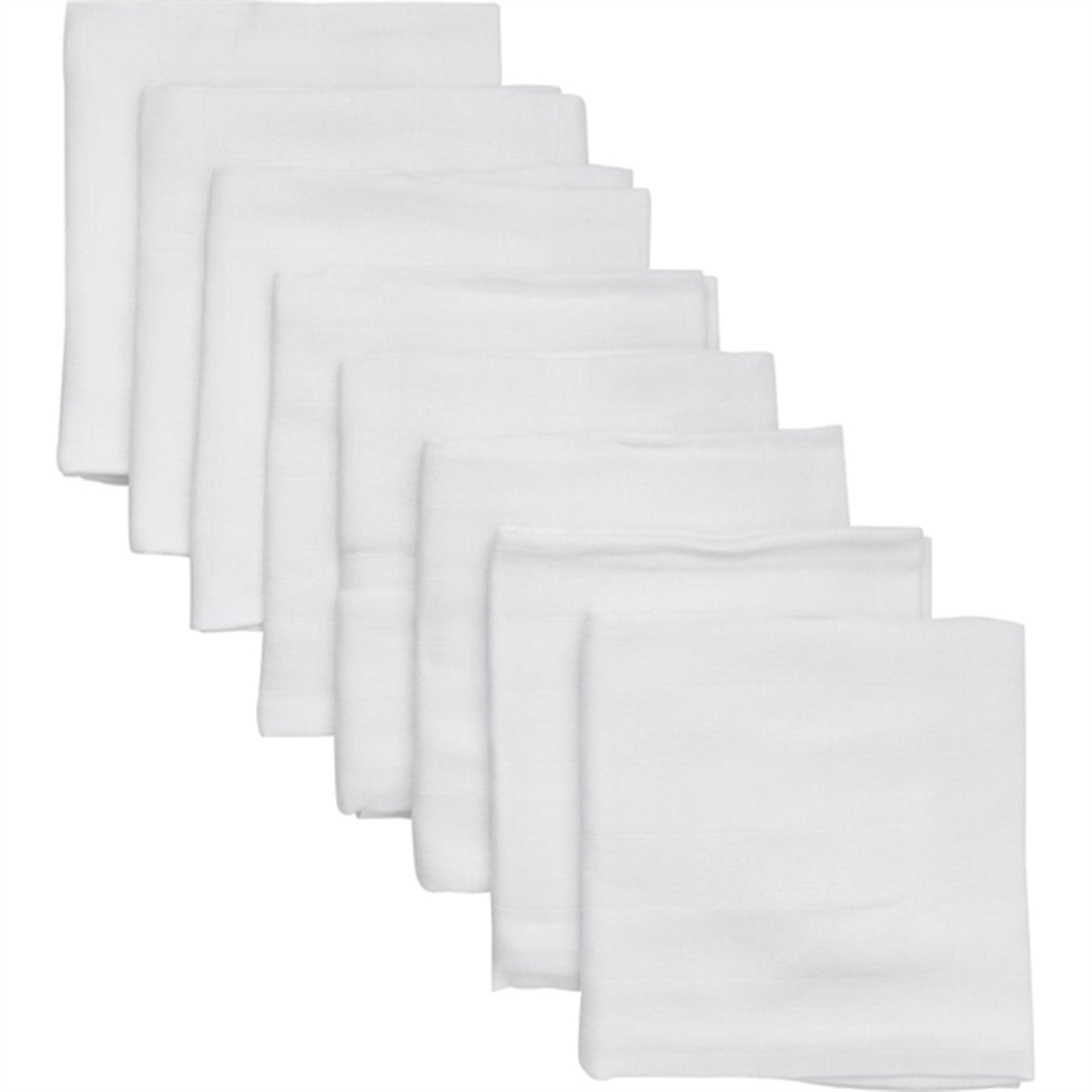 Pippi Muslin Cloths 8-pack Brilliant White 3