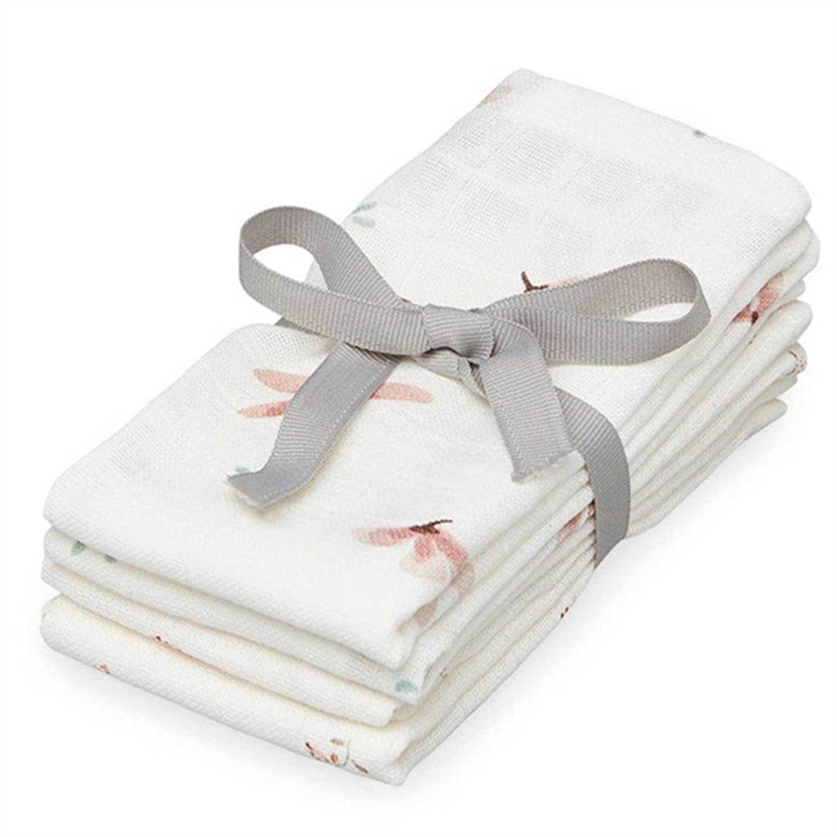 Cam Cam Copenhagen Muslin Washcloth 4-pack GOTS Mix Poppies, Windflower Creme