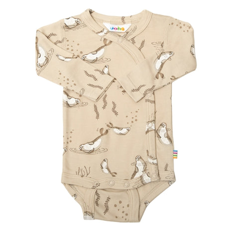 Joha Bamboo Beige AOP Wrap Body