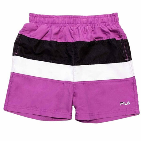 Fila Bela Purple Cactus Flower Black Bright White Swim Shorts