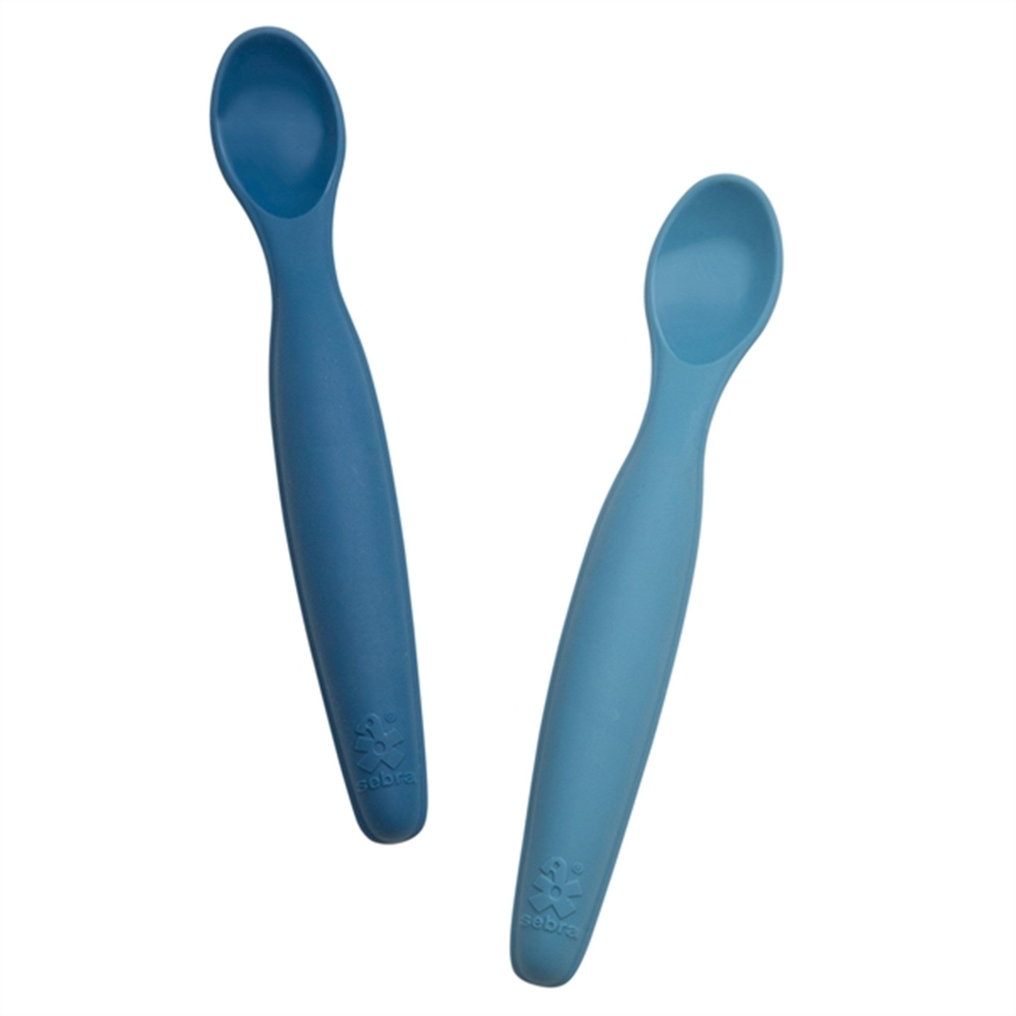 Sebra Silikone Spoon Set Vintage Blue