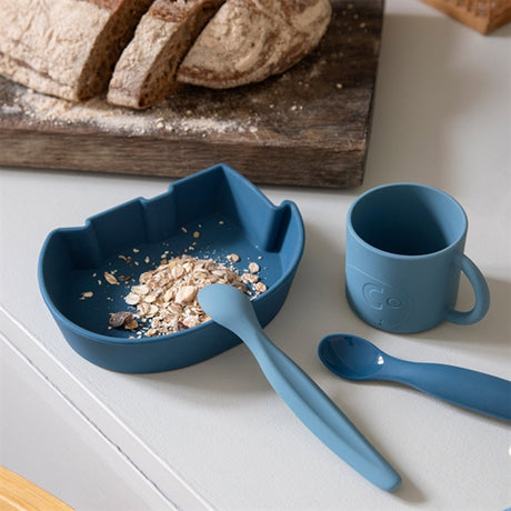 Sebra Silikone Spoon Set Vintage Blue 2