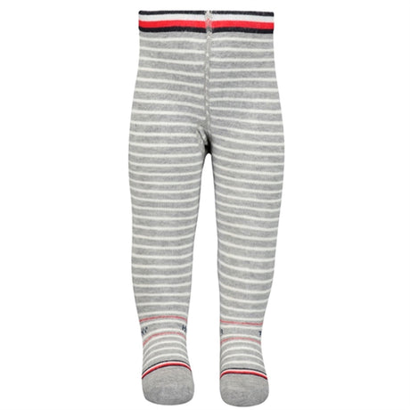 Tommy Hilfiger Baby Breton Stripe Tights Mid Grey Melange