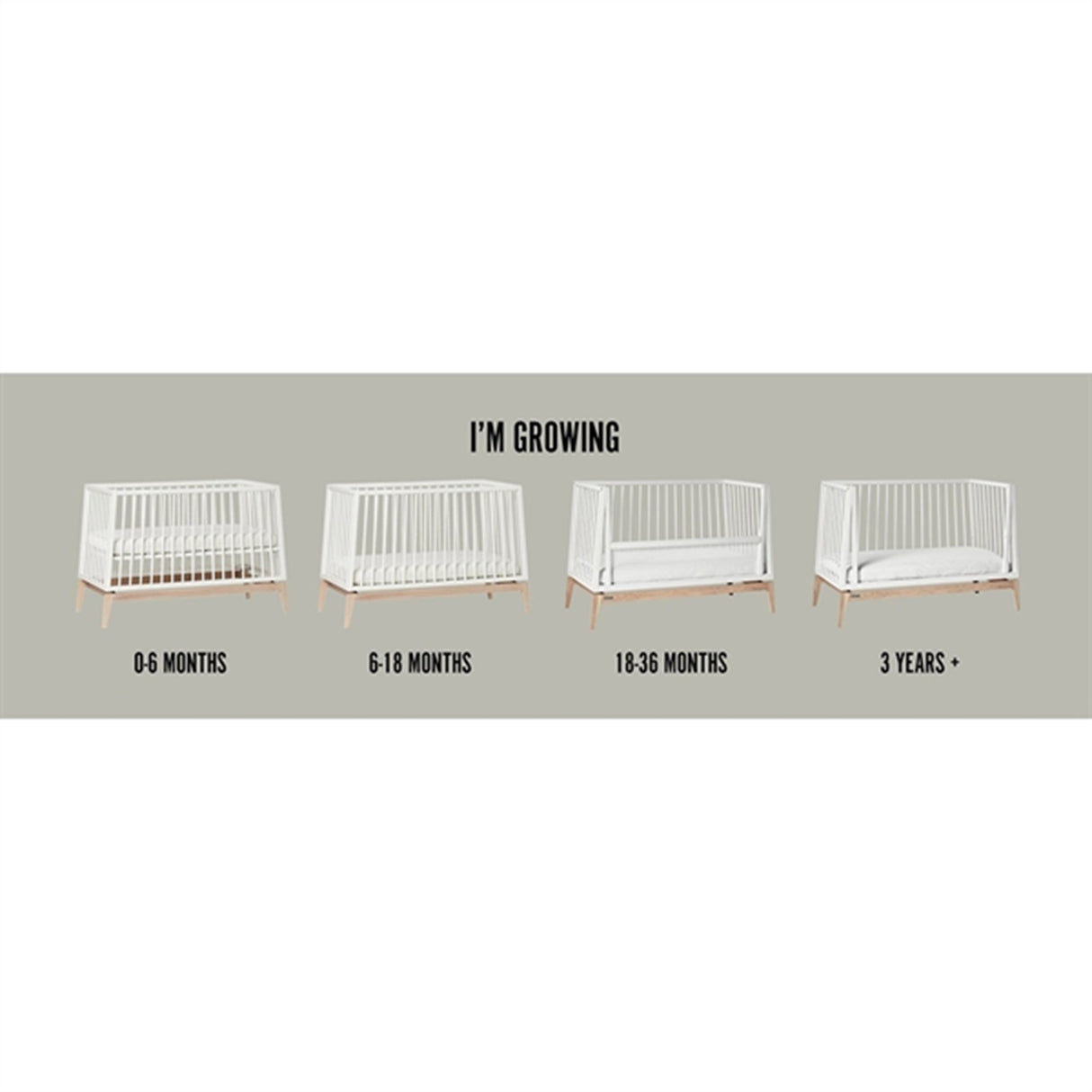 Leander Luna™ Baby Bed White/Oak 4