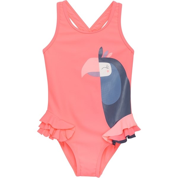 Color Kids Swimsuit Neon Coral