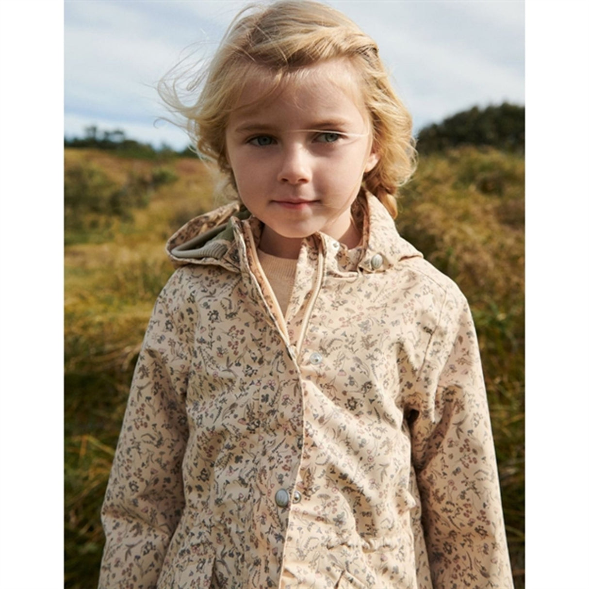 Wheat Jacket w. Fleece Gry Tech Wild Flowers 4