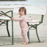 Petit Crabe Rose Nude Palma Onesie with Zipper 6