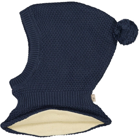 Wheat Knitted Balaclava Pomi Sea Storm