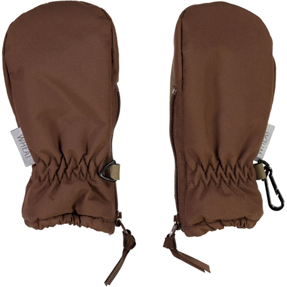 Wheat Zipper Mittens Tech Soil